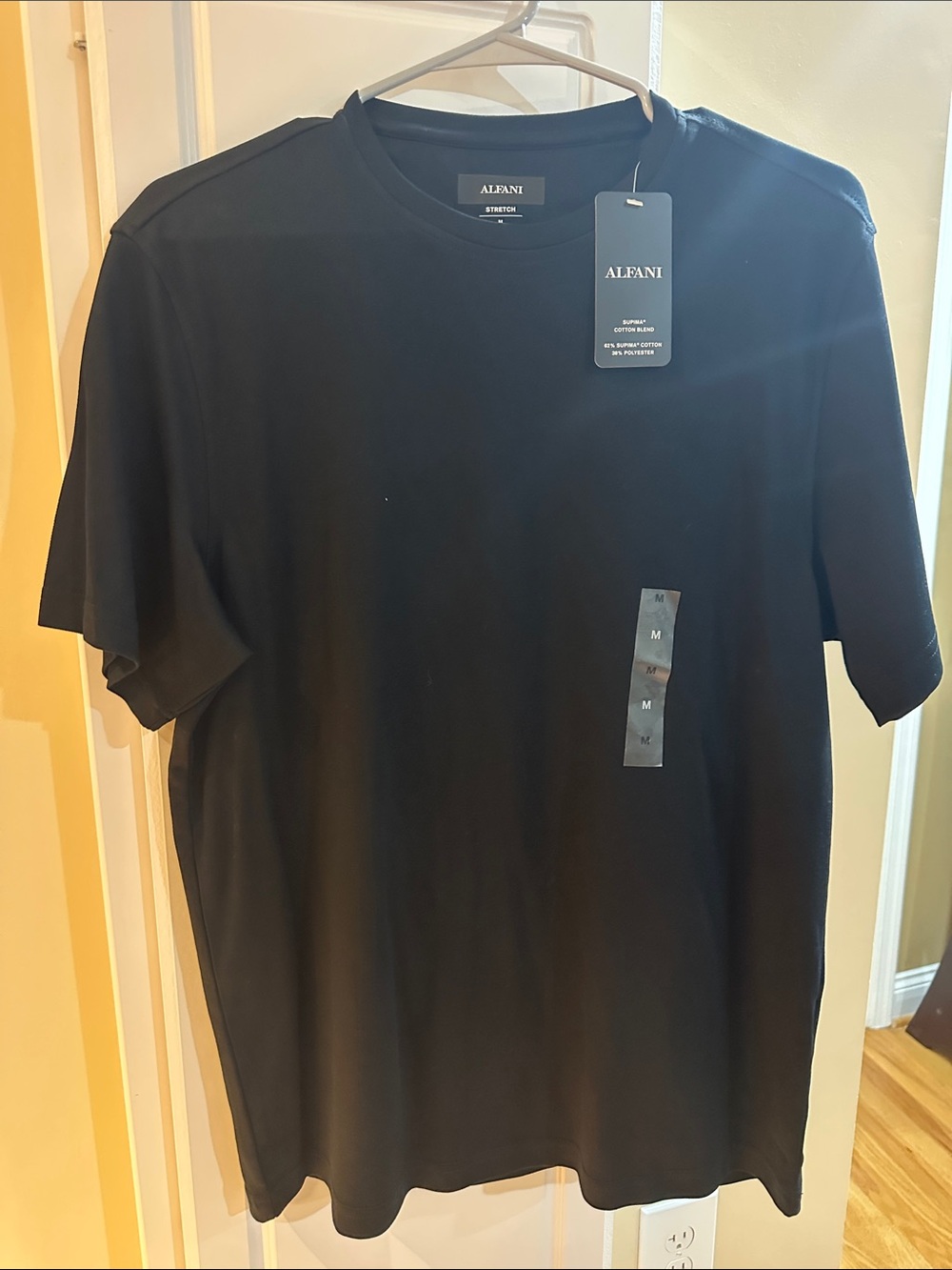 Alfani Men's Black Crewneck Short Sleeve T-Shirt